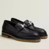 Hermes Women's Faubourg Loafers in Black Leather - HM076