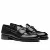 Prada Women's Loafers In Black Unlined Brushed Leather - PRL005