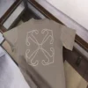Off-White Beige Logo Stitch T-shirt - OWS031