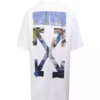Off White Colour Painting Diagonals Arrows Tee White - OWS009