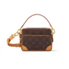 NIL CROSSBAG MONOGRAM BROWN CALF LEATHER M14025 - LW278