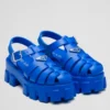 PRADA FOAM SANDALS IN BLUE RUBBER - PSD004