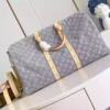 KEEPALL BANDOULIERE 45 BAG CLOUDY GRAY MONOGRAM DENIM - LW307