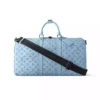 KEEPALL BANDOULIERE 50 BAG SKY BLUE MONOGRAM SHADOW - LW314