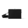 CLUTCH BOX BLACK MONOGRAM SHADOW COWHIDE LEATHER - LW297
