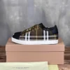 BURBERRY CHECK AND LEATHER TERRACE SNEAKERS - BBR071