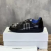 BURBERRY LEATHER AND CHECK TERRACE SNEAKERS - BBR084