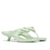 PRADA HEELED THONG SANDALS IN AQUA BRUSHED LEATHER - PSD051