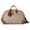 Gucci GG Canvas Medium leather-trimmed duffel bag - BG075
