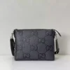 GG jumbo medium crossbody bag in grey and black GG leather - BG079
