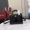 GUCCI DIANA LEATHER SMALL TOTE BAG BLACK 2025 - BG099
