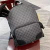 GG Emblem medium backpack in black fabric - BG067