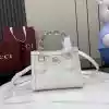 GUCCI DIANA LEATHER SMALL TOTE BAG WHITE 2025 - BG100