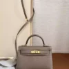 Hermes Mini Kelly 20 In Etoupe Epsom With Gold Hardware - HW192