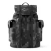 CHRISTOPHER MM BACKPACK BLACK DAMOFLAGE BLACK CANVAS M14952 - LW334