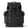 CHRISTOPHER MM BACKPACK BLACK MONOGRAM TAURILLON LEATHER M55699 - LW349