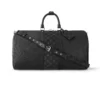 KEEPALL 50 BANDOULIERE TAIGA COWHIDE LEATHER AND MONOGRAM ECLIPSE COATED CANVAS M30235 - LW371