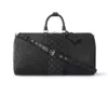 KEEPALL 50 BANDOULIERE TAIGA COWHIDE LEATHER AND MONOGRAM ECLIPSE COATED CANVAS M30235 - LW378