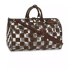 KEEPALL BAG IN WHITE, GREY AND BROWN - LW364