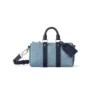 KEEPALL BANDOULIERE 25 BLUE MONOGRAM HERITAGE CANVAS M14681 - LW416