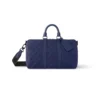 KEEPALL BANDOULIERE 35 BLUE MONOGRAM TAURILLON LEATHER M11691 - LW434