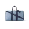 KEEPALL BANDOULIERE 50 BAG BLUE MONOGRAM CANVAS M14837 - LW354