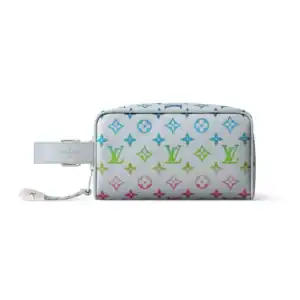 MONOGRAM IRIDESCENT DISCOVERY LOCKER DOPP KIT IN GRADIENT GRAY M14034 - LW387