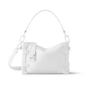 SIDE TRUNK PM BAG OPTICAL WHITE COWHIDE LEATHER M24304 - LW425