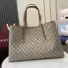 GUCCI GG CANVAS EMBLEM MAXI TOTE BAG BEIGE/BROWN 2025 - BG111