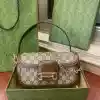 GUCCI HORSEBIT 1955 SMALL SHOULDER BAG IN GG CANVAS AND LEATHER BEIGE/BROWN 2025 - BG109