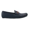 LEATHER DRIVER WITH WEB NAVY - GL118