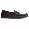 MEN'S INTERLOCKING G DRIVER BLACK LEATHER - GL104