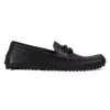 MEN'S INTERLOCKING G DRIVER BLACK LEATHER - GL106
