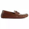 MEN'S INTERLOCKING G DRIVER BROWN LEATHER - GL105