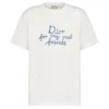 DI0R AND HYLTON NEL T-SHIRT, RELAXED FIT WHITE COTTON JERSEY - DOT050