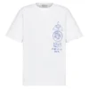 DI0R AND HYLTON NEL T-SHIRT, RELAXED FIT WHITE COTTON JERSEY - DOT054