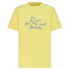 DI0R AND HYLTON NEL T-SHIRT, RELAXED FIT YELLOW COTTON JERSEY - DOT049