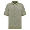DI0R OBLIQUE POLO SHIRT KHAKI COTTON JACQUARD - DOT059