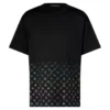 MONOGRAM GRADIENT EMBELLISHED SHORT-SLEEVED CREWNECK IN BLACK - LVTS117