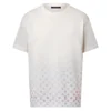 MONOGRAM GRADIENT EMBELLISHED SHORT-SLEEVED CREWNECK IN MILKY WHITE - LVTS118