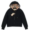 Burberry Zip-Up Hoodie with Classic Check Print - BCK001