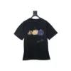 LOUIS VUITTON 25SS GRAFFITI HAND-PAINTED PUMPKIN PRINT T-SHIRT BLACK - LVTS187