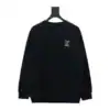 Louis Vuitton Sweatshirt 24Fw Embroidered LOGO Crew Neck Black - LH112
