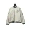 Prada Grained Canvas Padded Baseball Jacket White - PC006