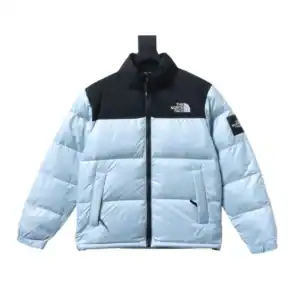 The North Face Plaid Down Jacket Blue Black - TNC016
