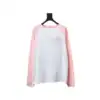 Chrome Hearts 25FW Embroidered Horseshoe Patchwork Long Sleeves Pink and White - CHK037