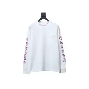 Chrome Hearts CH 25ss Collar Color Sanskrit Round Neck Long Sleeve White - CHK050