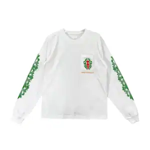 Chrome Hearts LA Exclusive Dagger Logo Long Sleeve White Tshirt - CHK048