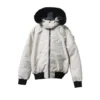 Moose Knuckles Original Ballistic Bomber Rice White Jacket - MKC036