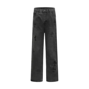 Chrome Hearts Jeans-N2806 Washed Black - CHJ009